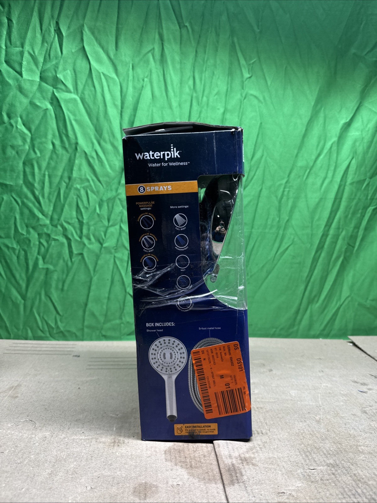 Waterpik 8-Spray Wall Mount Magnet Multi Height Handheld Shower Head 1.8 GPM