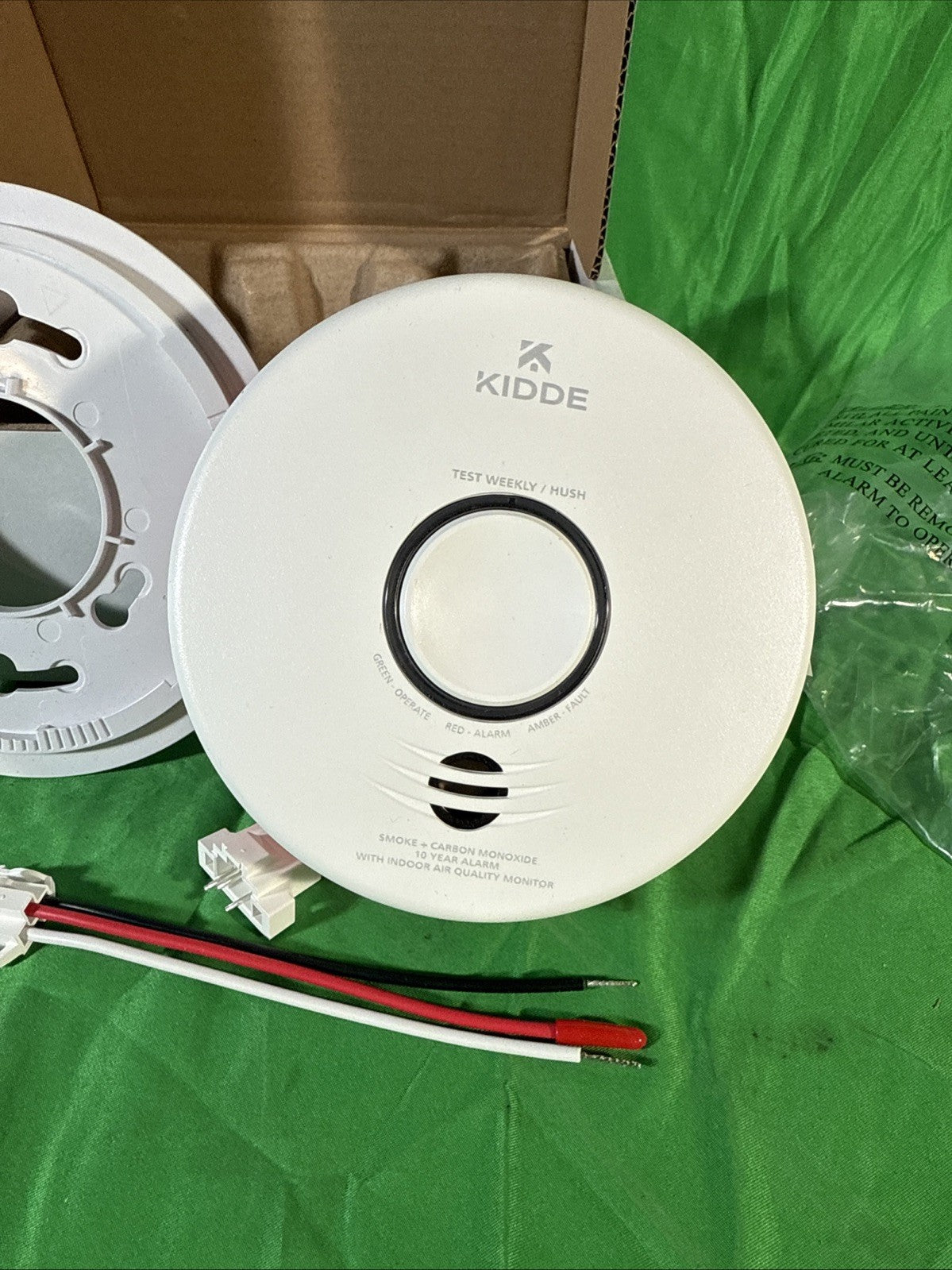 Smart Hardwired Smoke and Carbon Monoxide Detector, Indoor Air Quality Monitor a