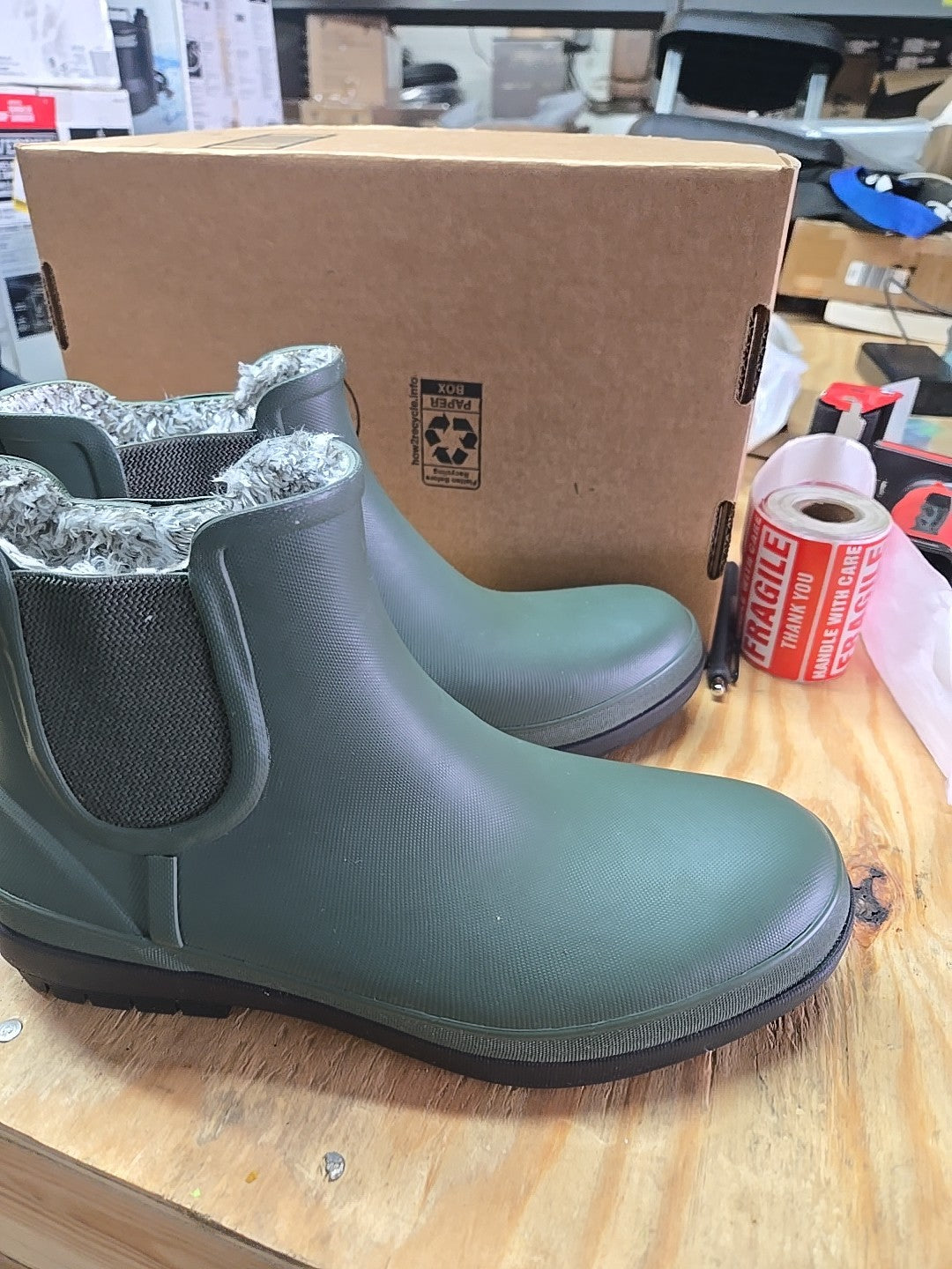 Bogs Chelsea Boot Amanda Plush II Ash Green Waterproof Women’s Sz: 9