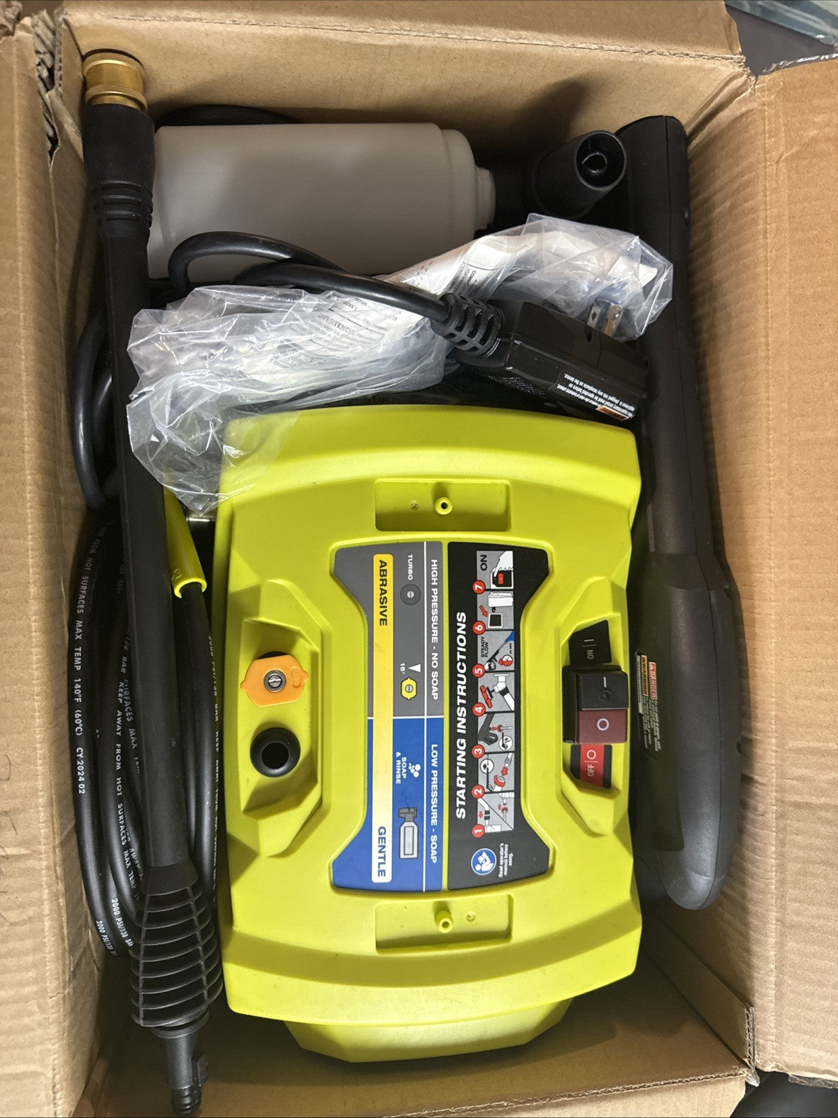 Ryobi 1800 PSI 1.2 GPM Cold Water Electric Pressure Washer RY141802 - NEW OB