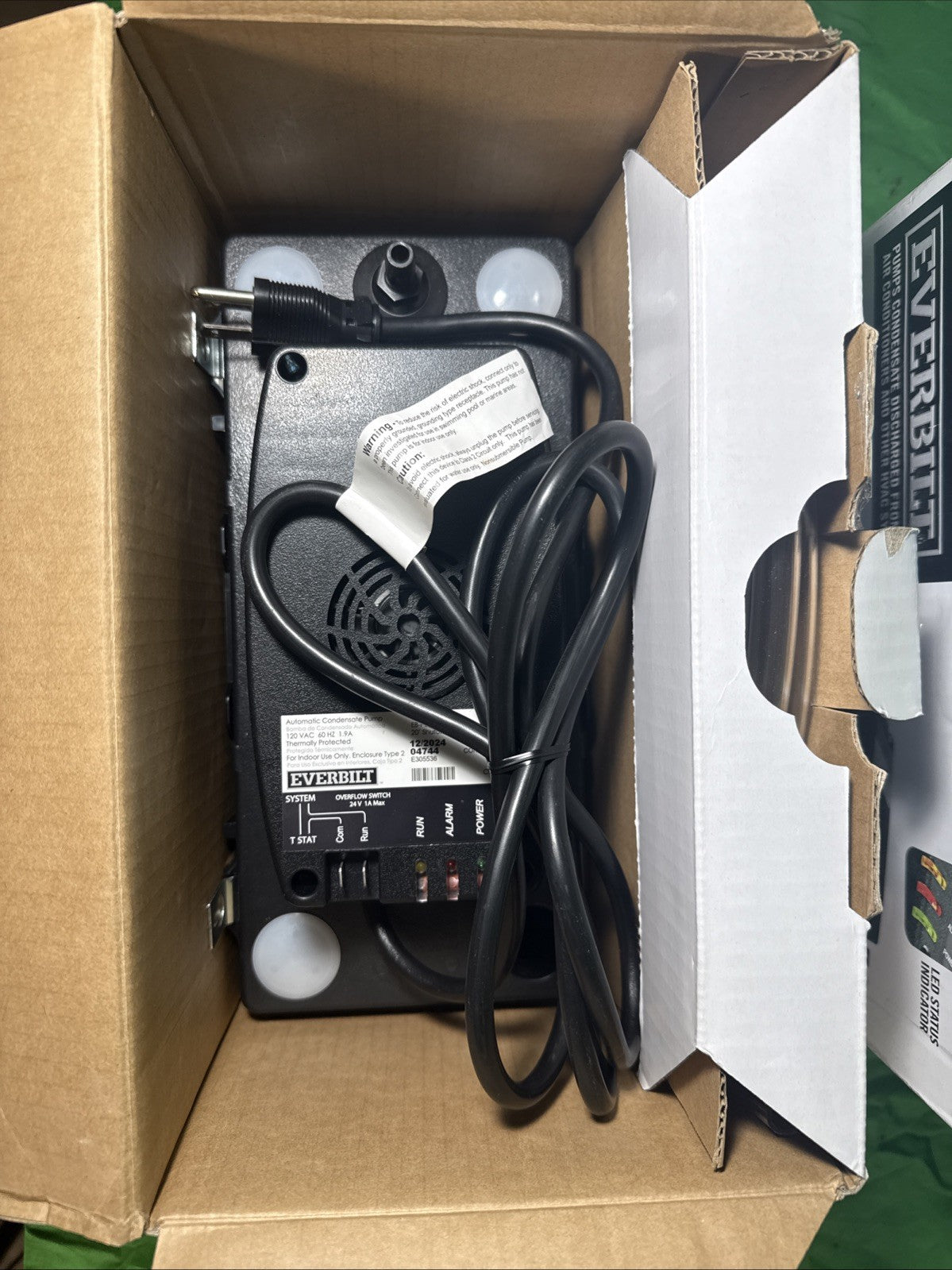 Everbilt 120-Volt Condensate Pump w/Hose EB-PUMP-T HVAC Pump - Open Box