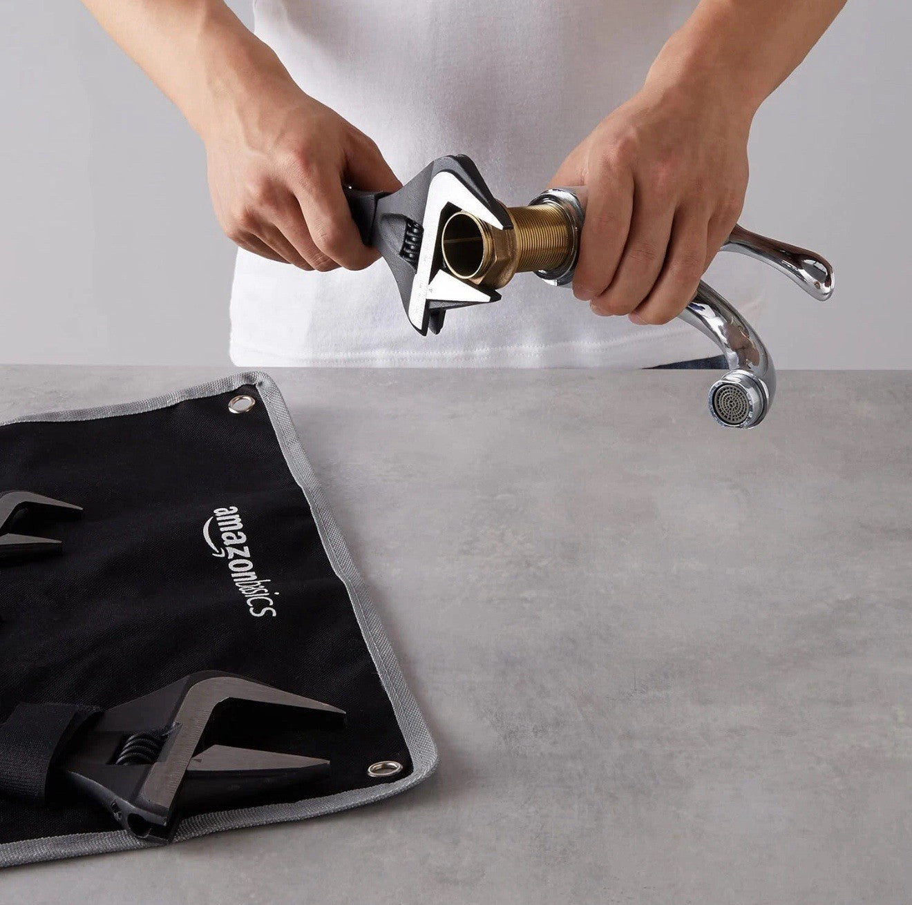 Soft Grip & Tapered Jaw Adjustable Wrenches - 4 Sizes for Comprehensive Use