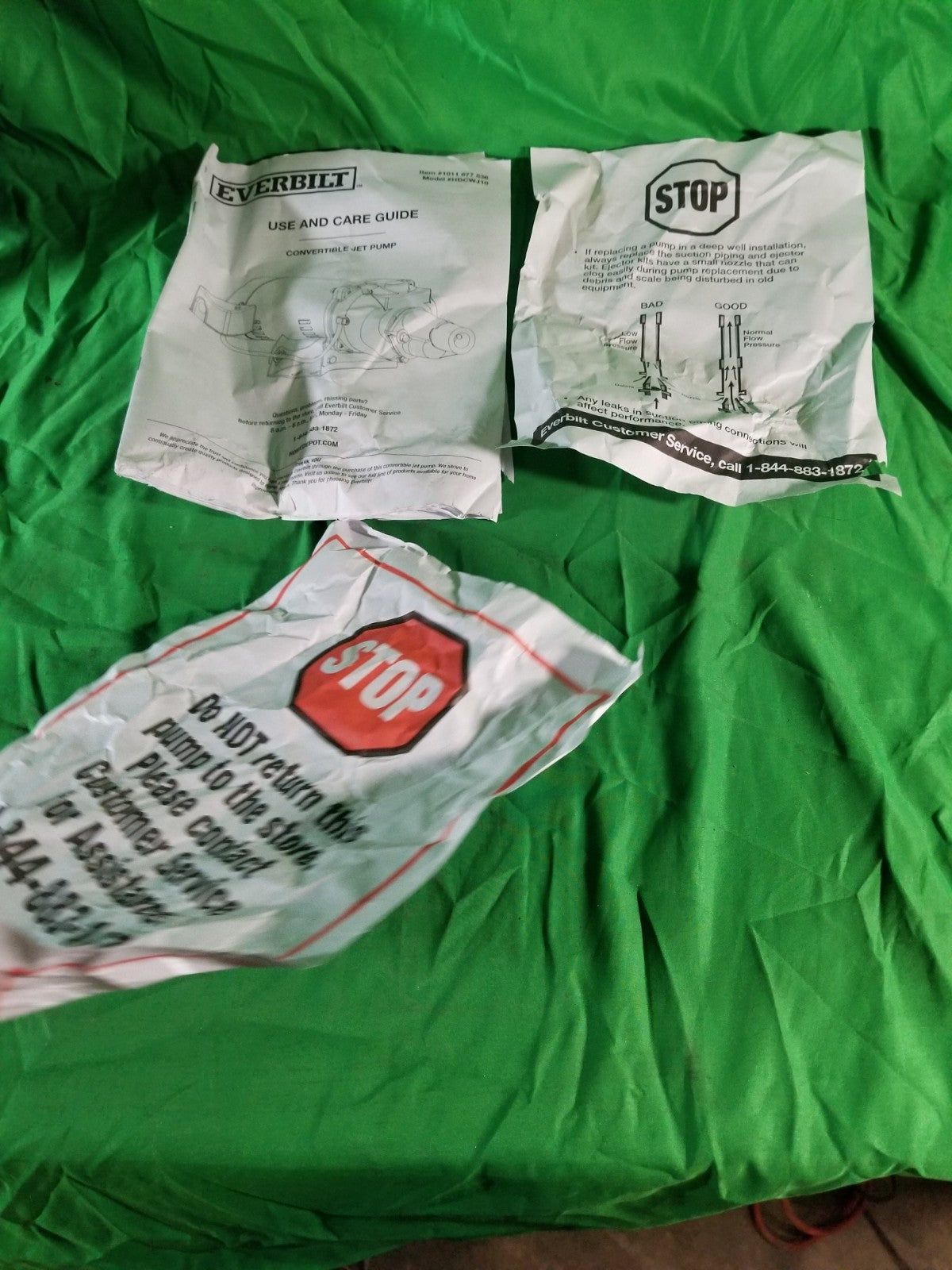 Everbilt 1 HP Professional Convertible Jet Pump NEW OPEN BOX***