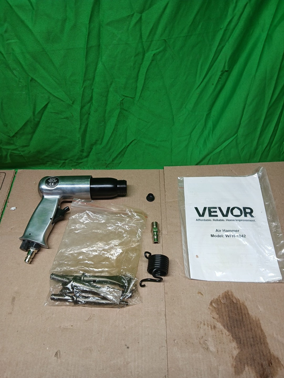 150mm air hammer kit 4-chisels 4500 BPM pneumatic hammer shovel tool