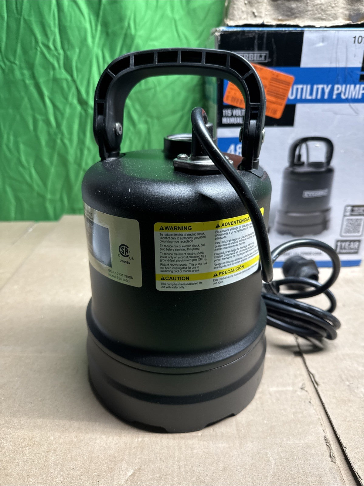 Everbilt 1/3 HP Submersible Aluminum Utility Pump