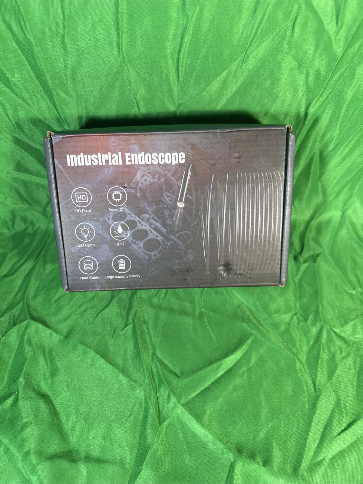 Dual Lens Borescope 4.3" Endoscope Camera w Light Waterproof 1080HD 16.5'