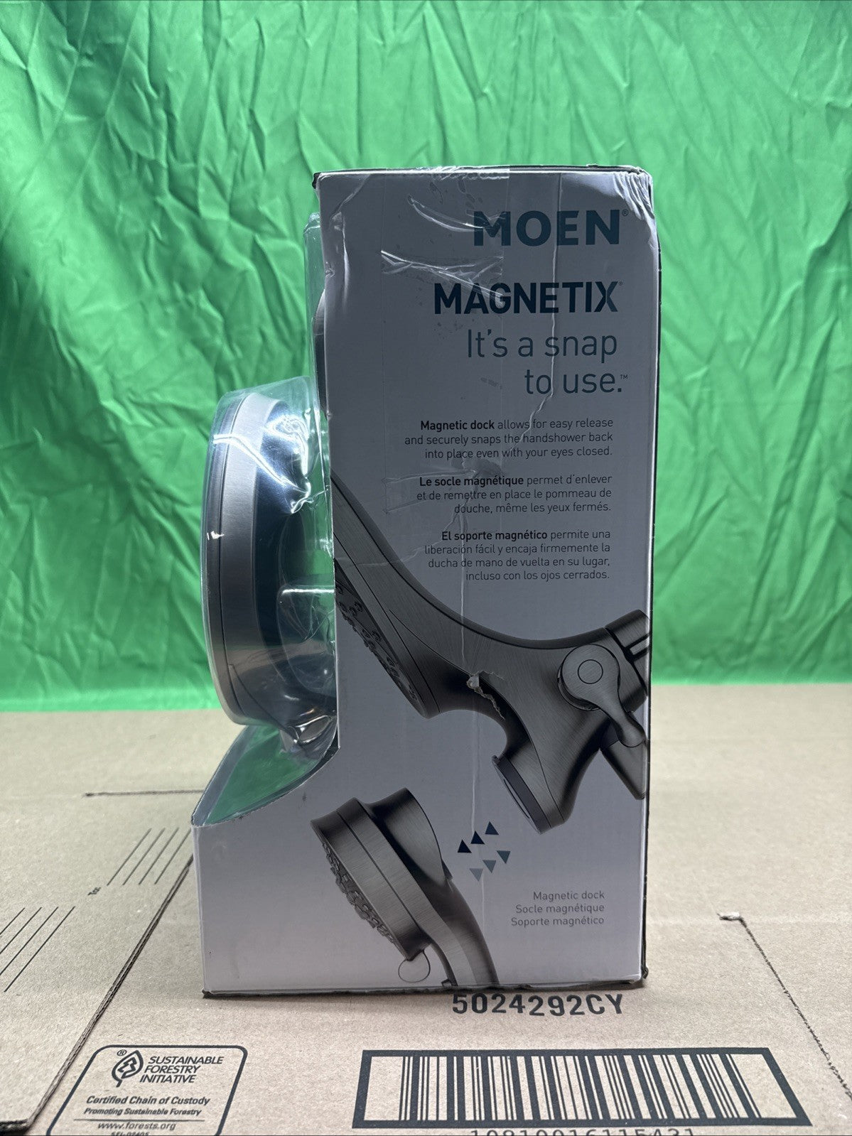 Moen 26008SRN Attract Magnet 6-Spray Hand Shower & Shower Head in Brushed Nickel