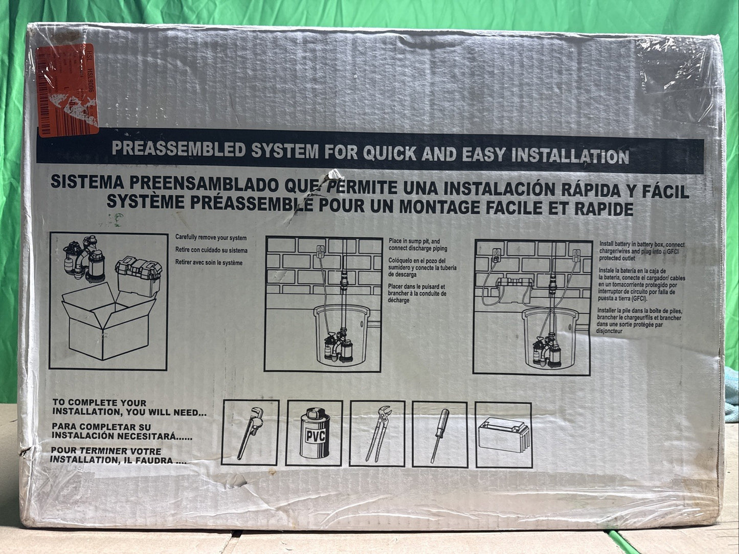 Wayne WSS30Vn - 1/2 HP Combination Primary and Backup Sump Pump System