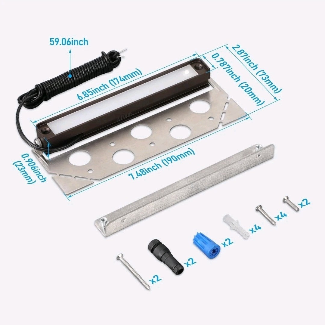 4 Pack LEONLITE 7 Inch LED Hardscape Lighting, Update Retaining Wall Lights, LED