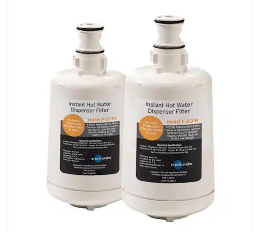 InSinkErator F-201R 6-Month Replacement Water Filter - 2 Pack - New Open Box