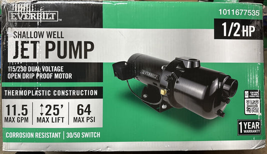 Everbilt 1/2 HP Plastic Shallow Well Jet Pump