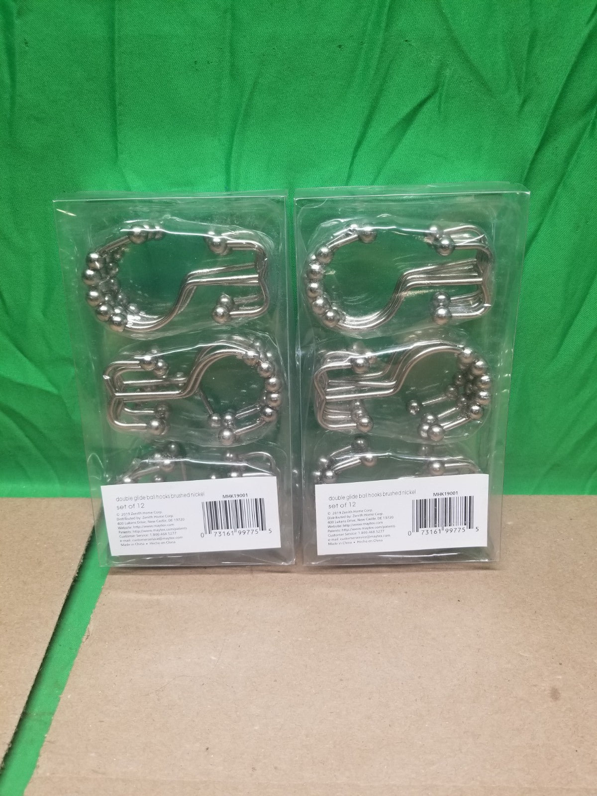 2pc Shower Curtain Hooks Rings RustResistant Metal Double Glide Shower Hooks NEW