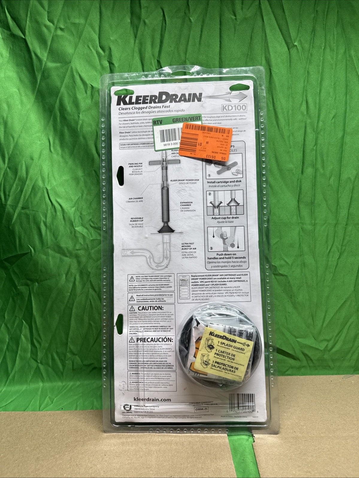 Kleer Drain KD100 Heavy Duty Toilet Plunger For Clogged Drains Fast.