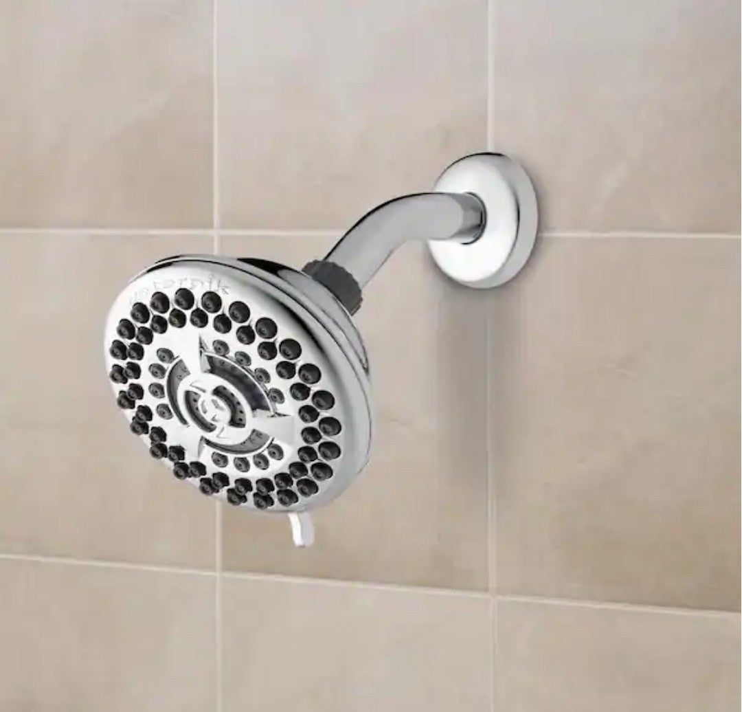 Waterpik Fixed Shower Head 9 Spray Single Wall Mount in Chrome Finish - YAT-933E