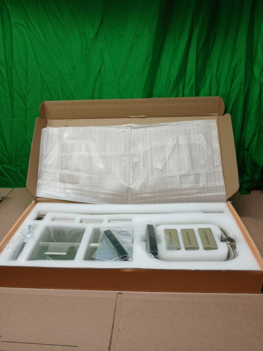 Glasswarehouse Shower Hinge Hardware Kit Brushed Nickle GW-GH-KIT-BN