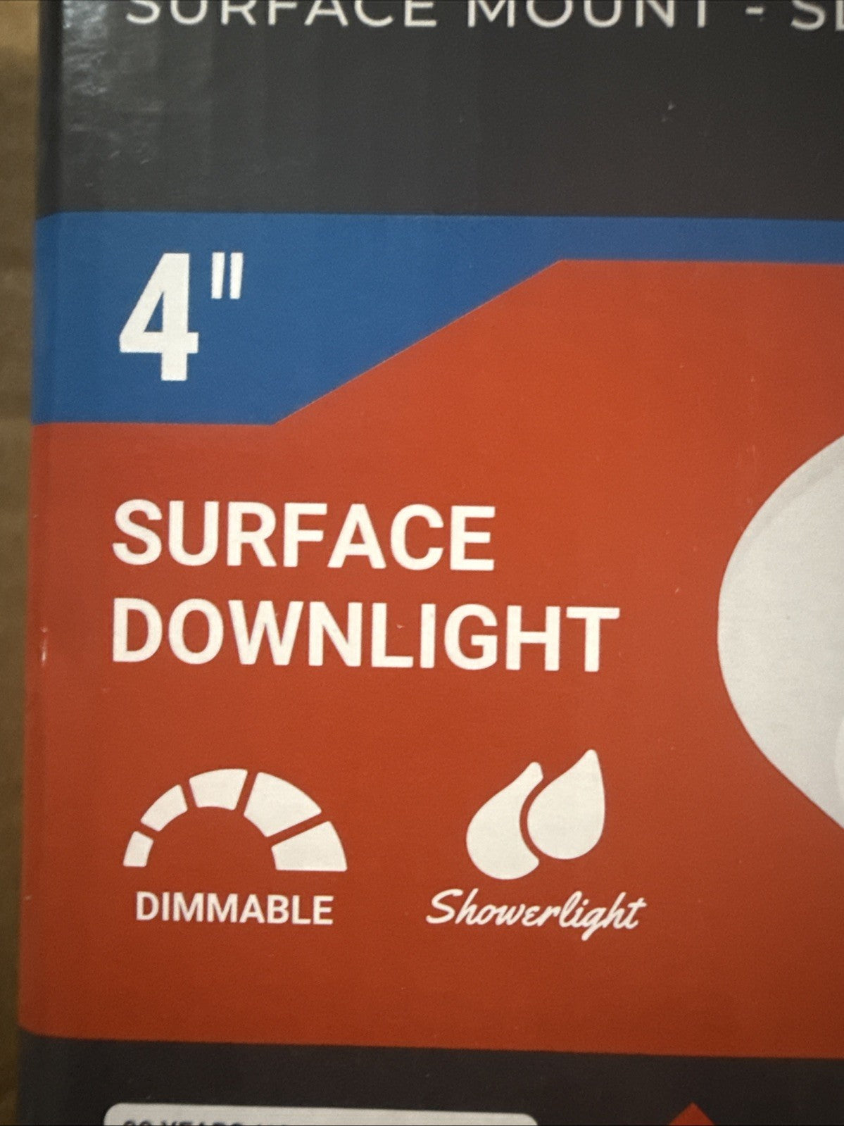 4PK HALO 4 in. 2700K-5000K Selectable CCT Surface Integrated LED Downlight Rec