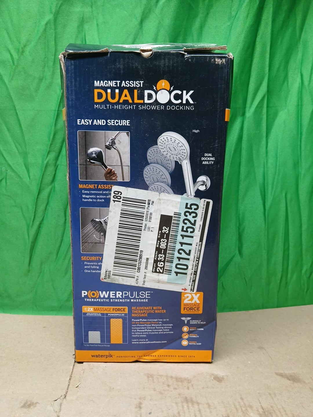 Waterpik 8-Spray Wall Mount Magnet Multi Height Handheld Shower Head 1.8 GPM..