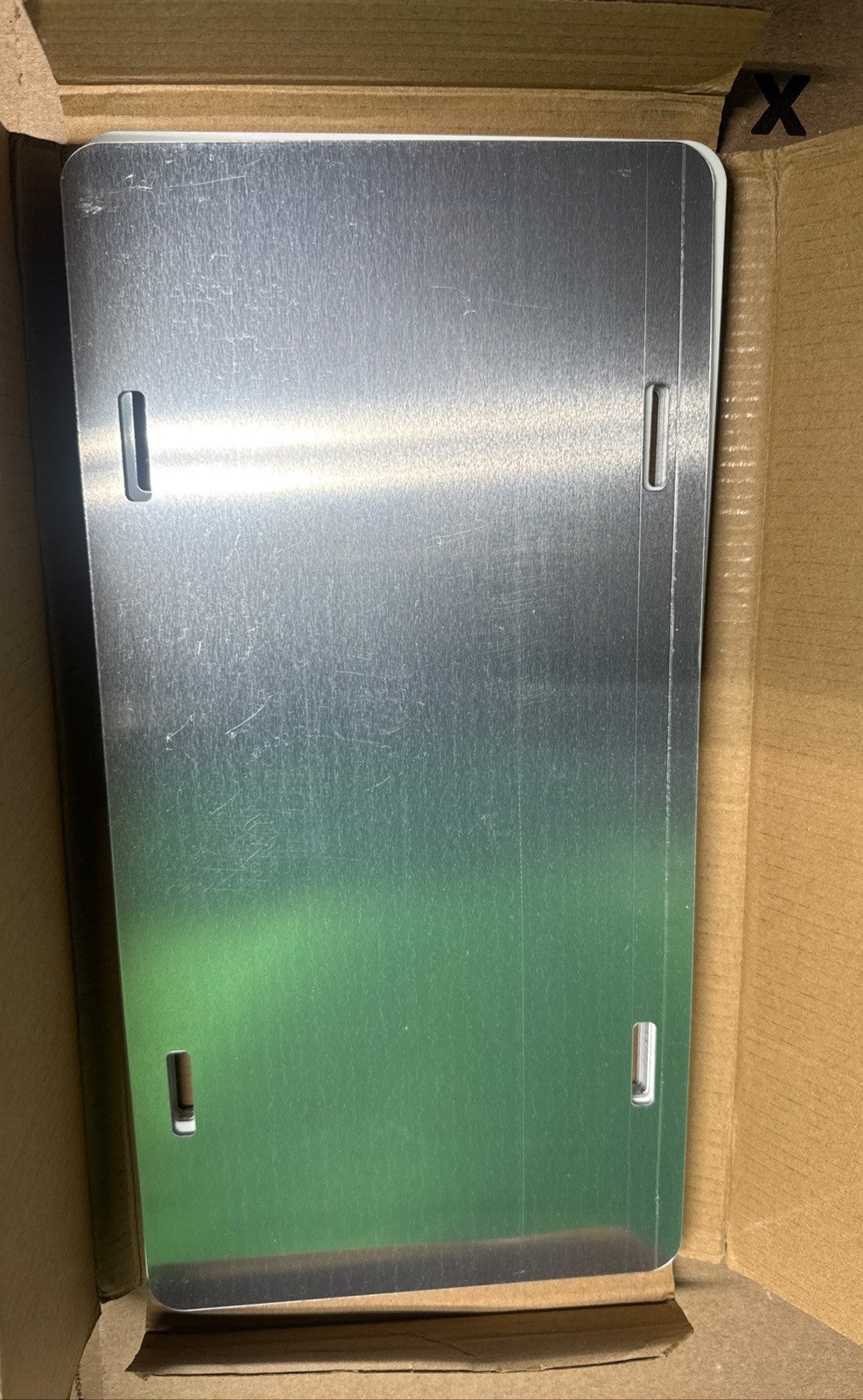 Lot of 15 White Blank Aluminum License Plate Conde Part # MA 1039