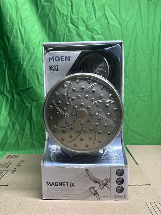 Moen Attract 26008SRN 6 Spray Shower Head & Hand Shower Spot Resistant Nickel