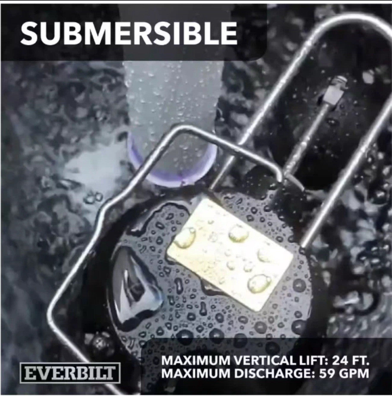 Everbilt 1/3 HP Cast Iron Submersible Sump Pump