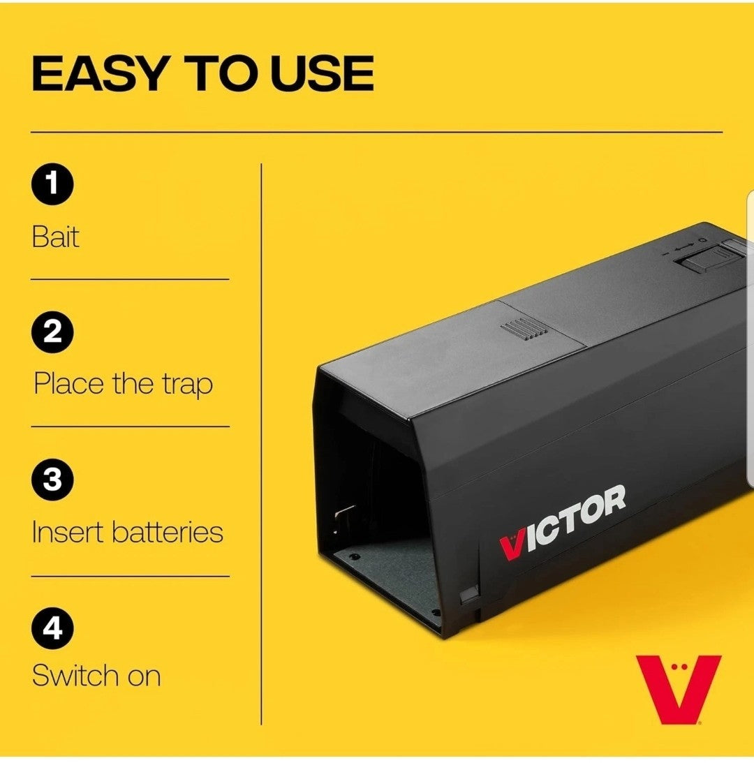 Victor M241B Indoor Electronic Rat Trap For Home - Black