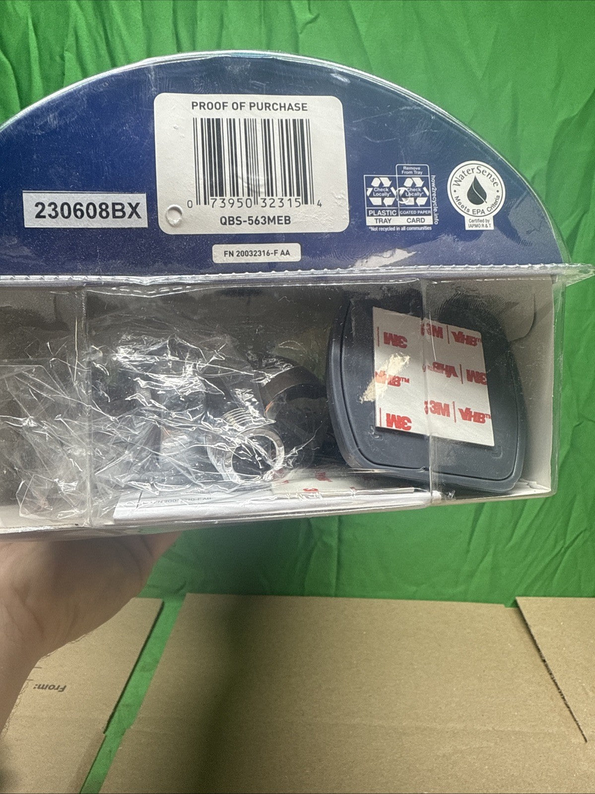 Waterpik Hand Held Shower Head Chrome 180-Degree 5-Modes QBS-563MEB