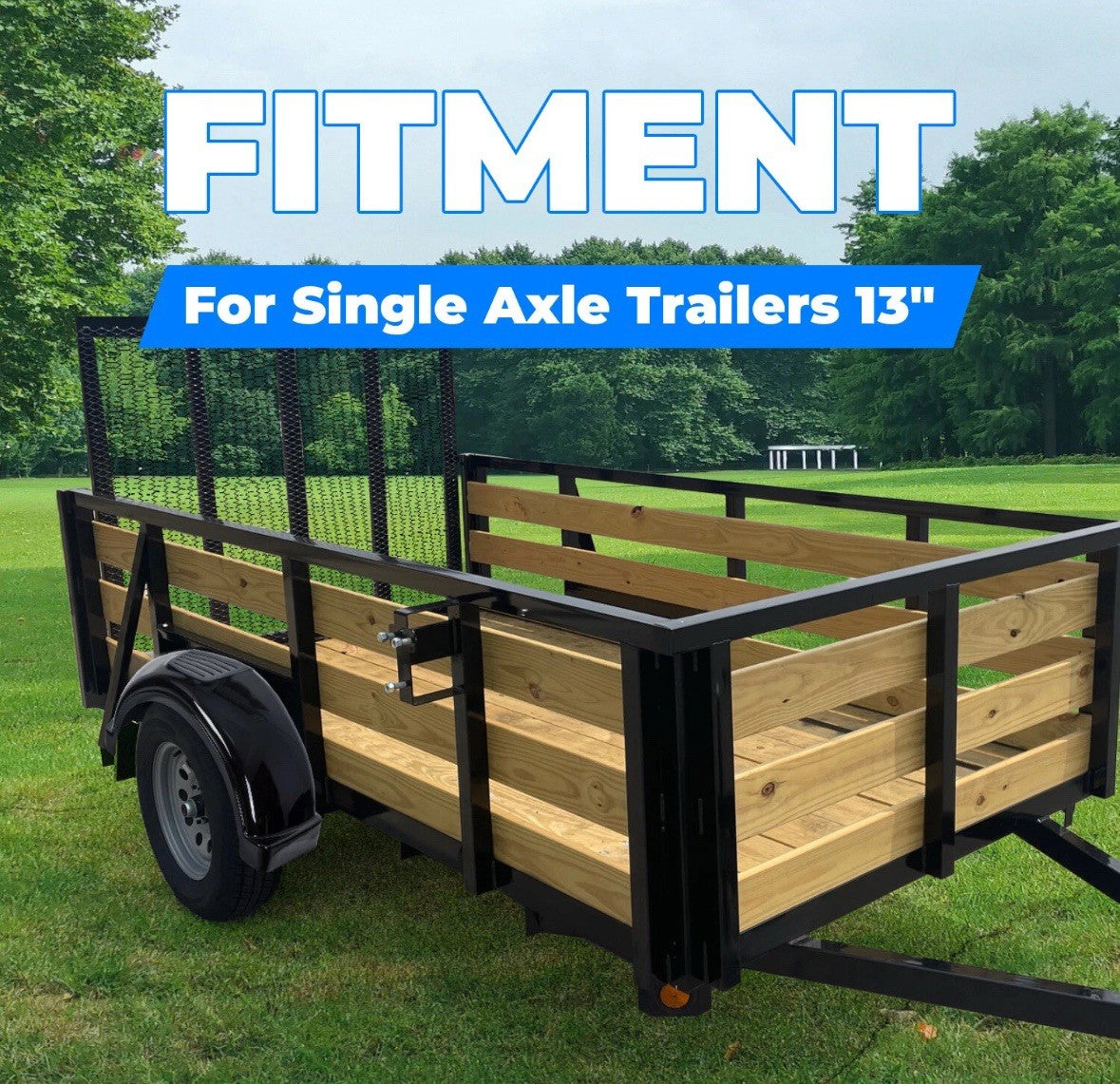 SET OF 2 (TWO) SINGLE AXLE TRAILER FENDERS 13" WHEELS TIRES SKIRT BOAT