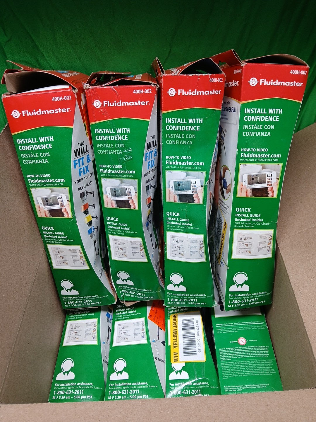 LOT OF 8 Fluidmaster 400H-002 Performax Universal Toilet Fill Valve..