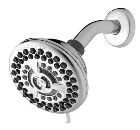 Waterpik Fixed Shower Head 9 Spray Single Wall Mount in Chrome Finish - YAT-933E
