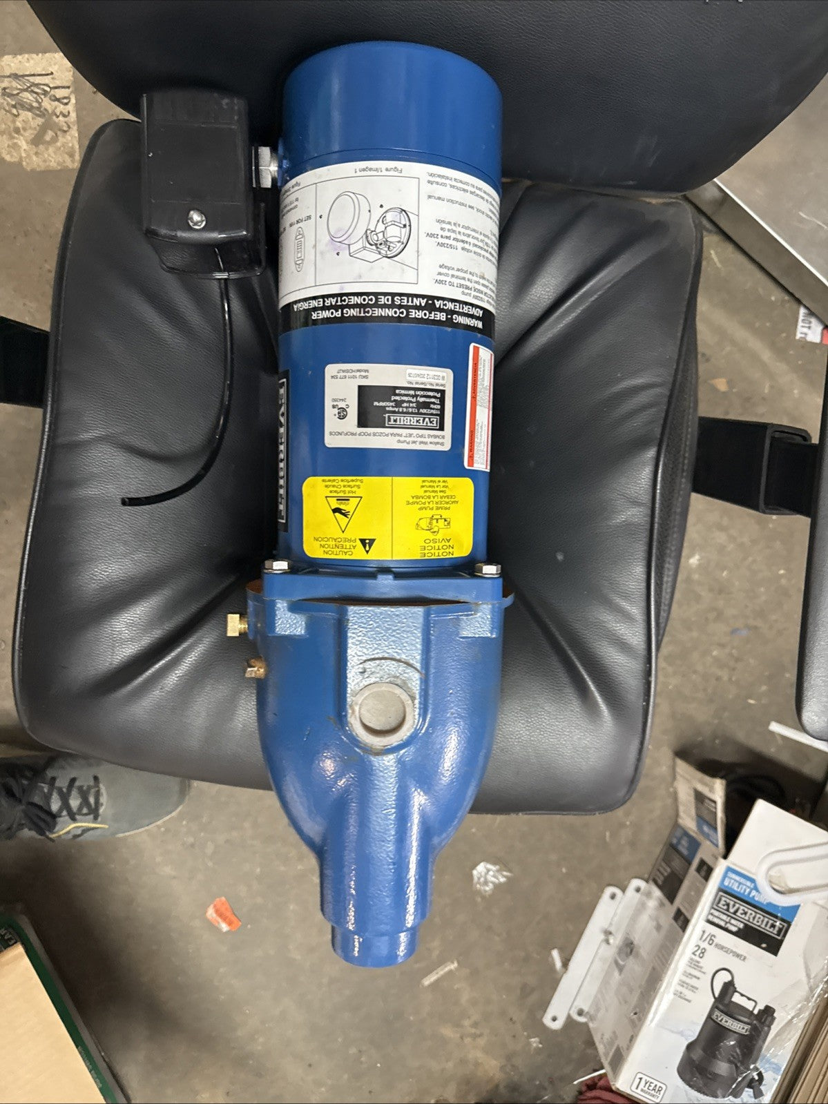 Everbilt 3/4 HP Cast Iron Shallow Well Jet Pump HDSWJ7 as is, *For Parts