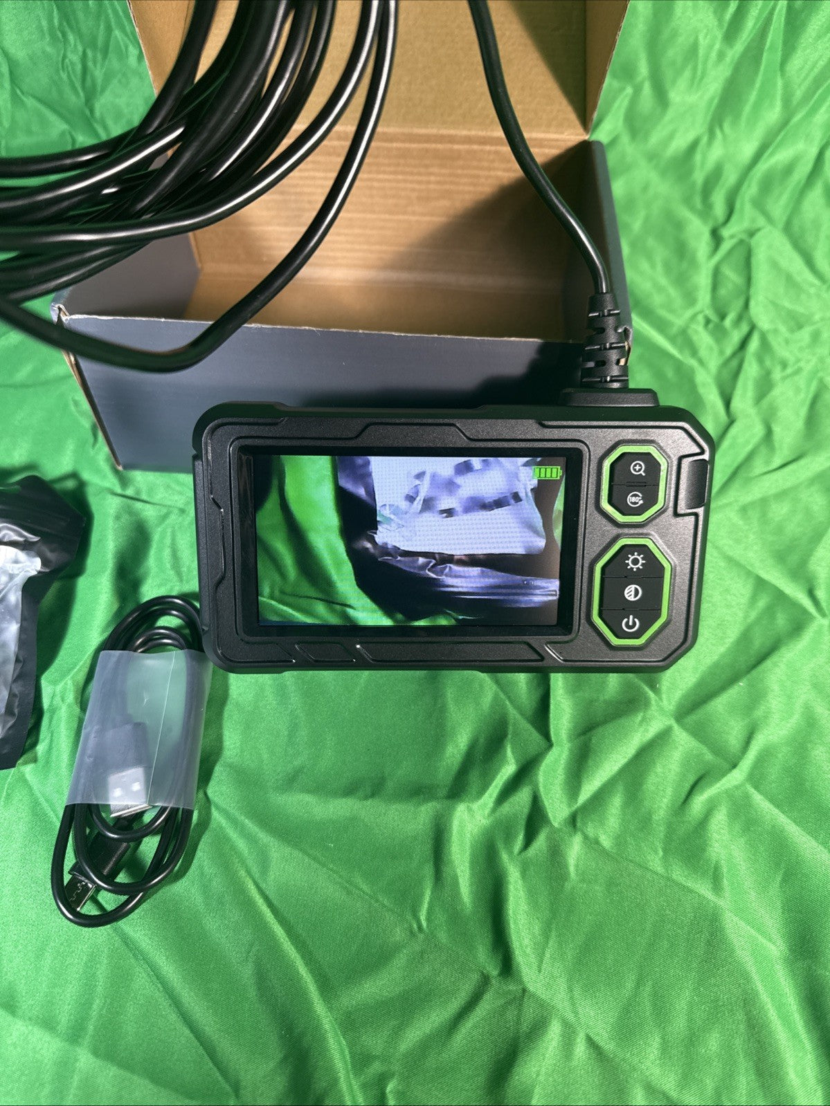 Dual Lens Borescope 4.3" Endoscope Camera w Light Waterproof 1080HD 16.5'