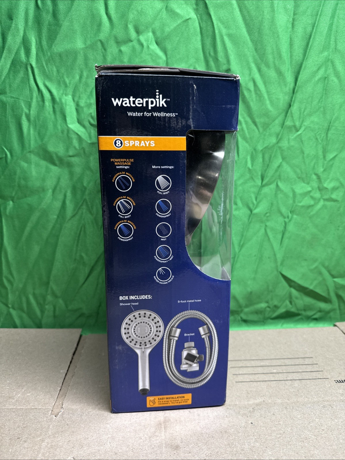 Waterpik 8-Spray Wall Mount Magnet Assist Multi Height Handheld Shower Head
