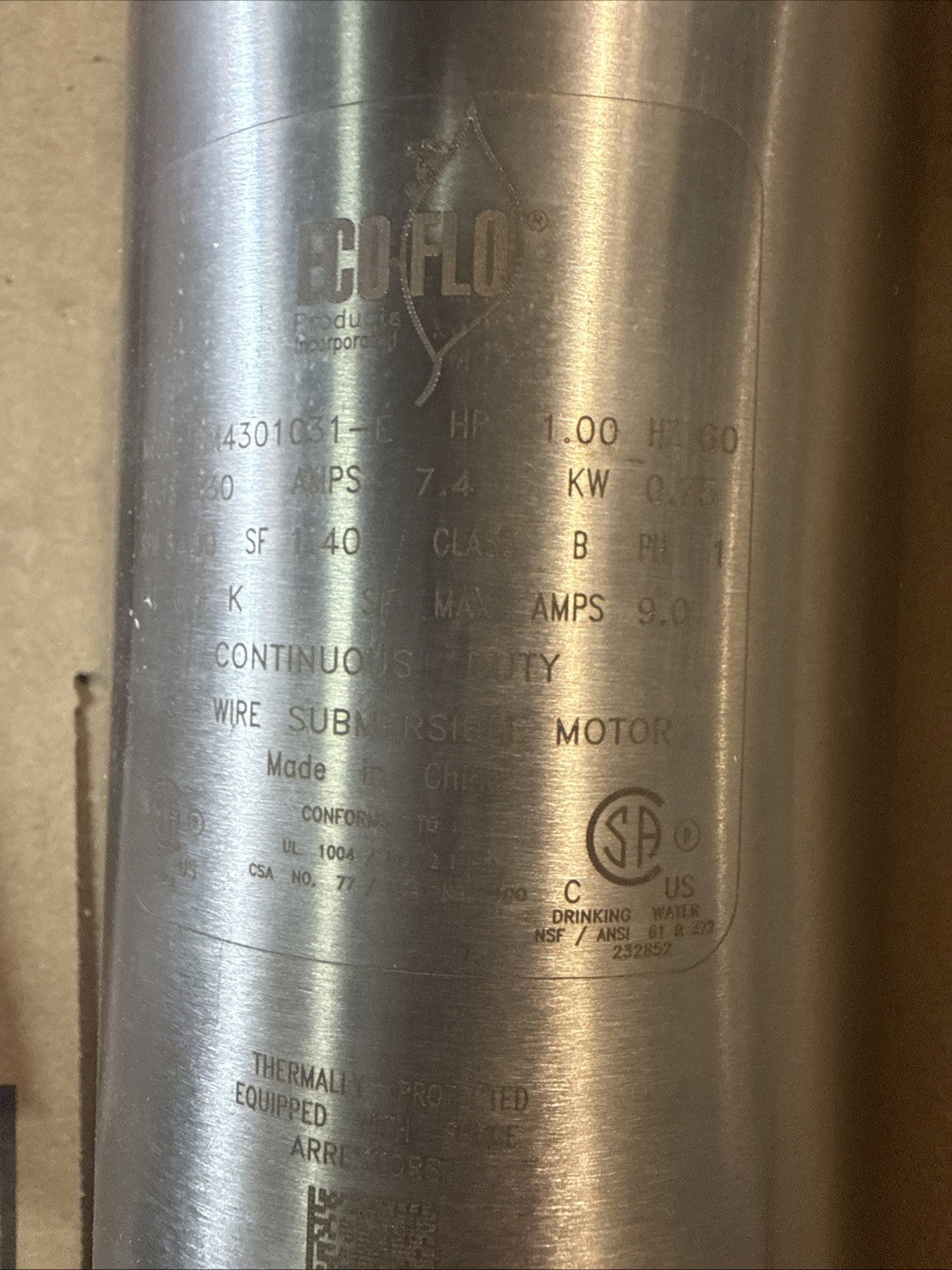 Everbilt 1HP Submersible 3-Wire 20GPM Well Pump HDSUB10-203