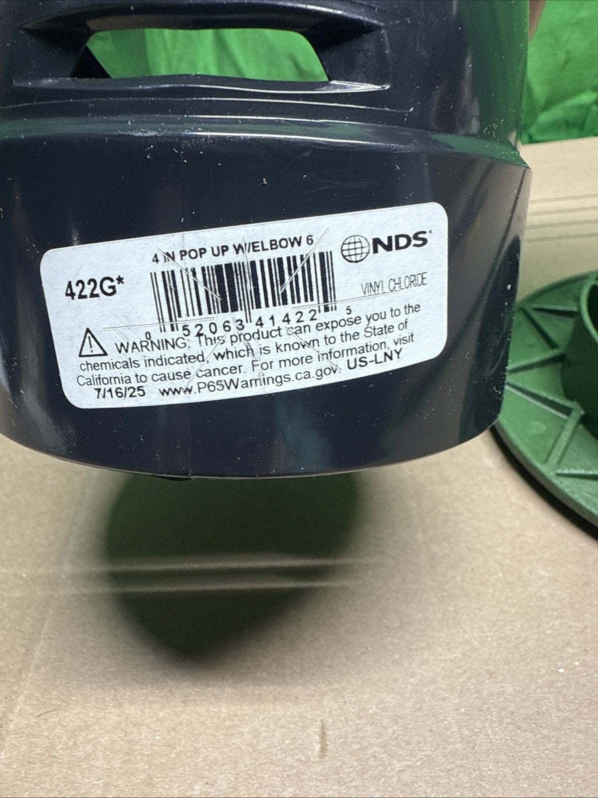 Polyolefin Pop Up Drainage Emitter, UV Inhibitor, 4 In. Center Drive - 422G