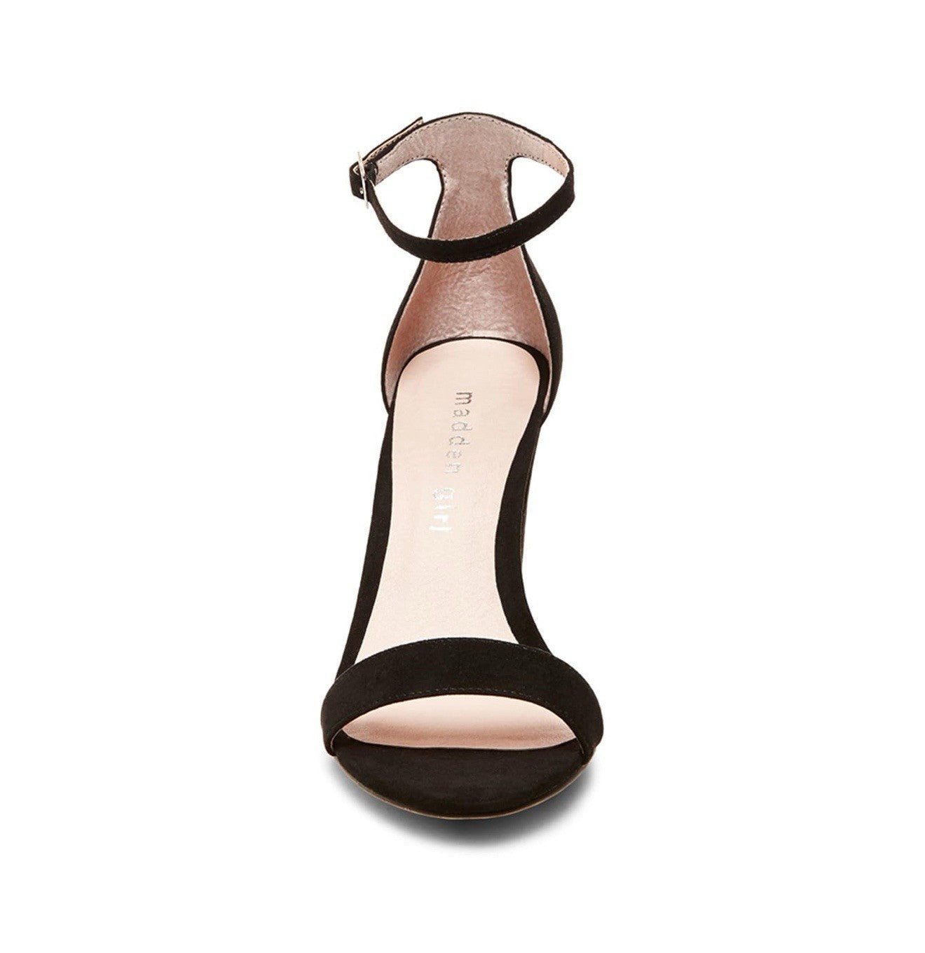 Madden Girl Women's Beella Heeled Sandal, Black Fabric, size 8.5 M