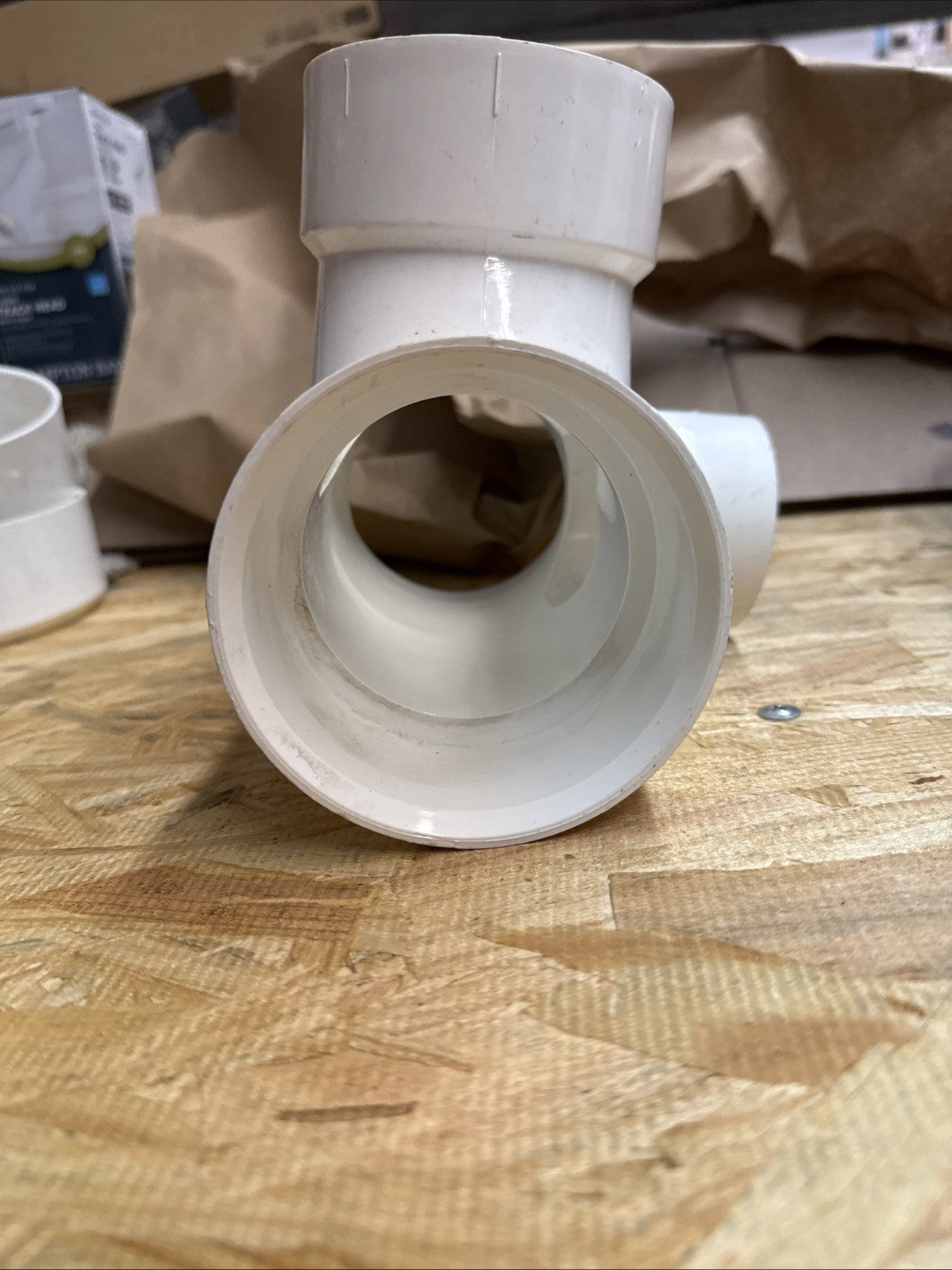 Charlotte Pipe Schedule 40 DWV 3” San Tee With 2” Outlet PVC Cottage Fitting