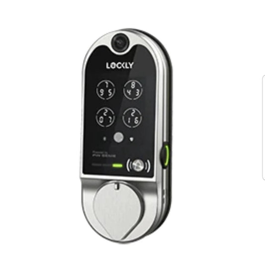 Locky Vision Deadbolt Lock Fingerprint App Video Doorbell Voice Access Code Key