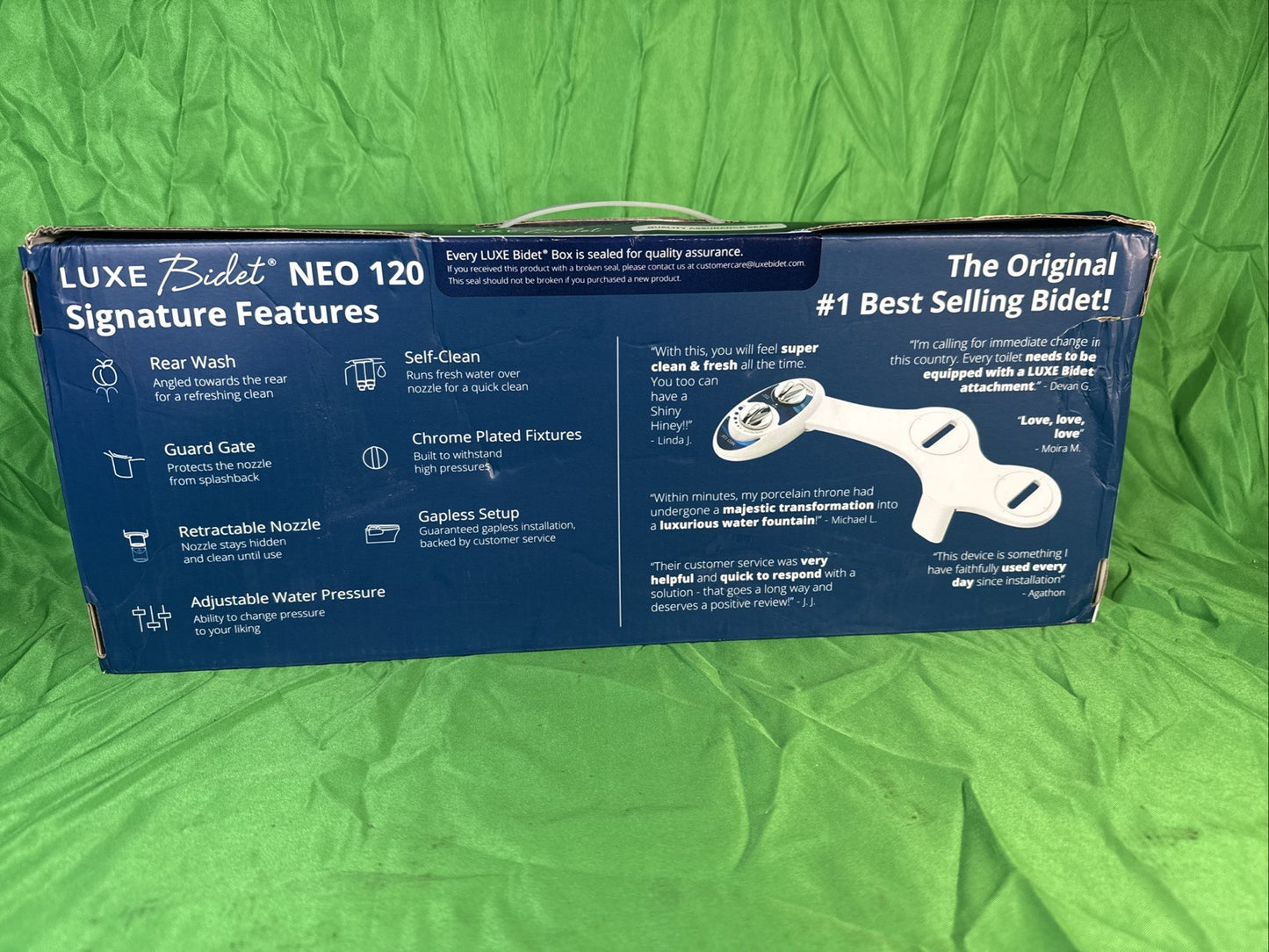 Luxe Bidet Neo 120 Self Cleaning Nozzle Fresh Water Non Electric Mechanical New