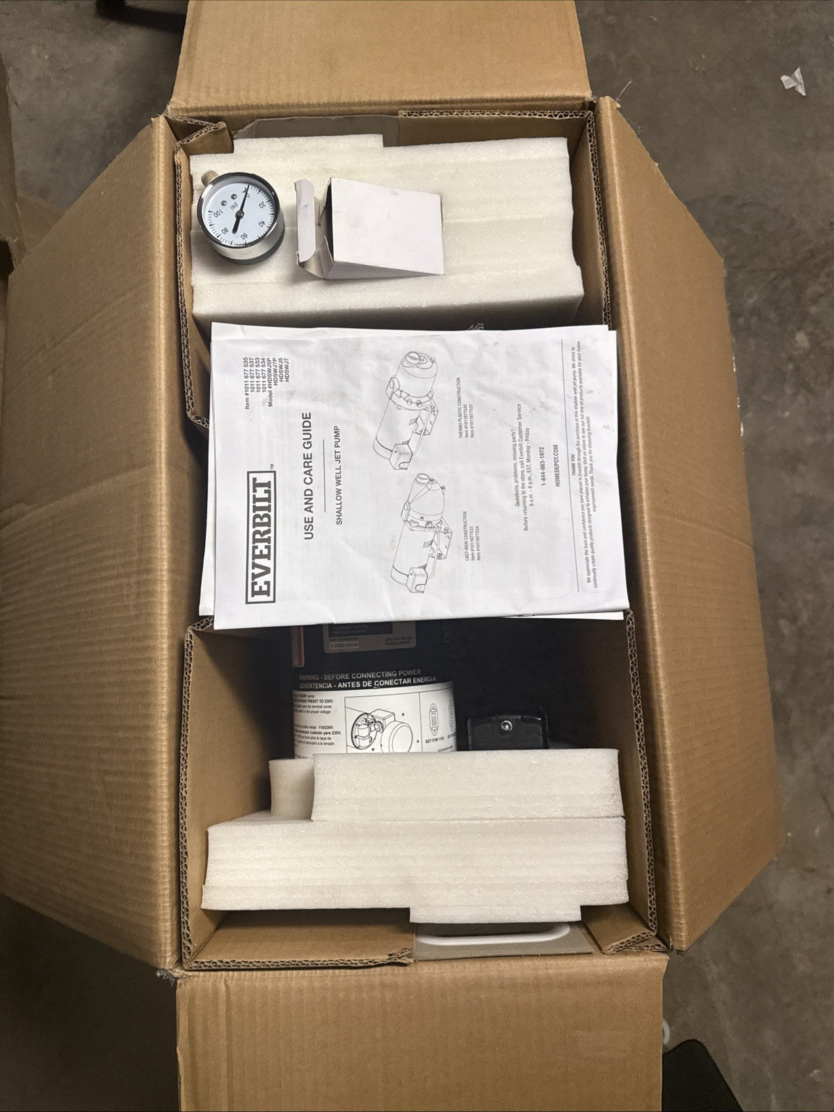 Everbilt 1/2 HP Shallow Well Jet Pump 1011677535.  *Read Description