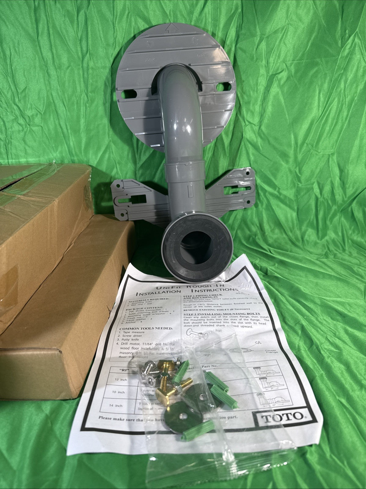 Toto TSU03W-12R  12 Inch Unifit Rough In Installation Kit PLASTIC GREY New!