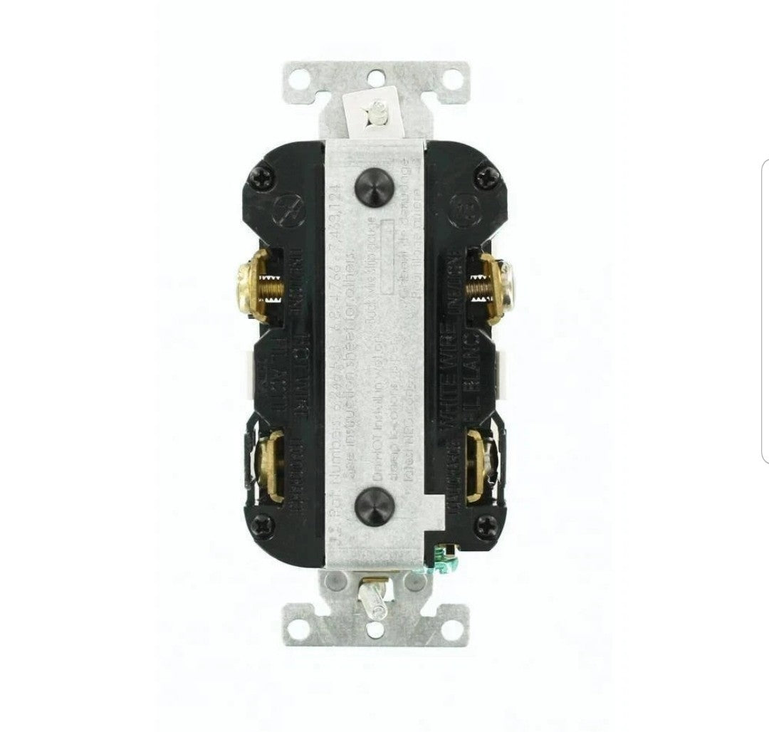 15 Amp Self-Test SmartLockPro Hospital Grade Duplex GFCI Outlet with LED, White