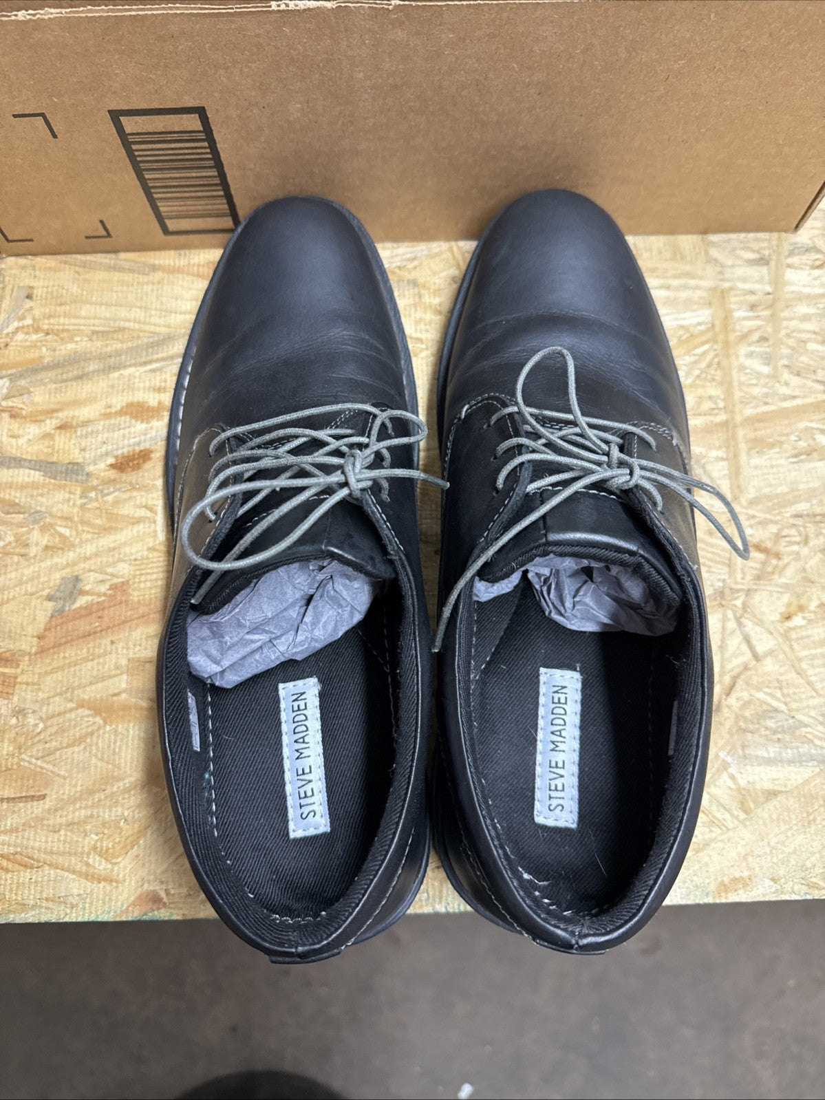 Steve Madden - Men's Harpoon Oxford Shoes, Black, Size 10.5