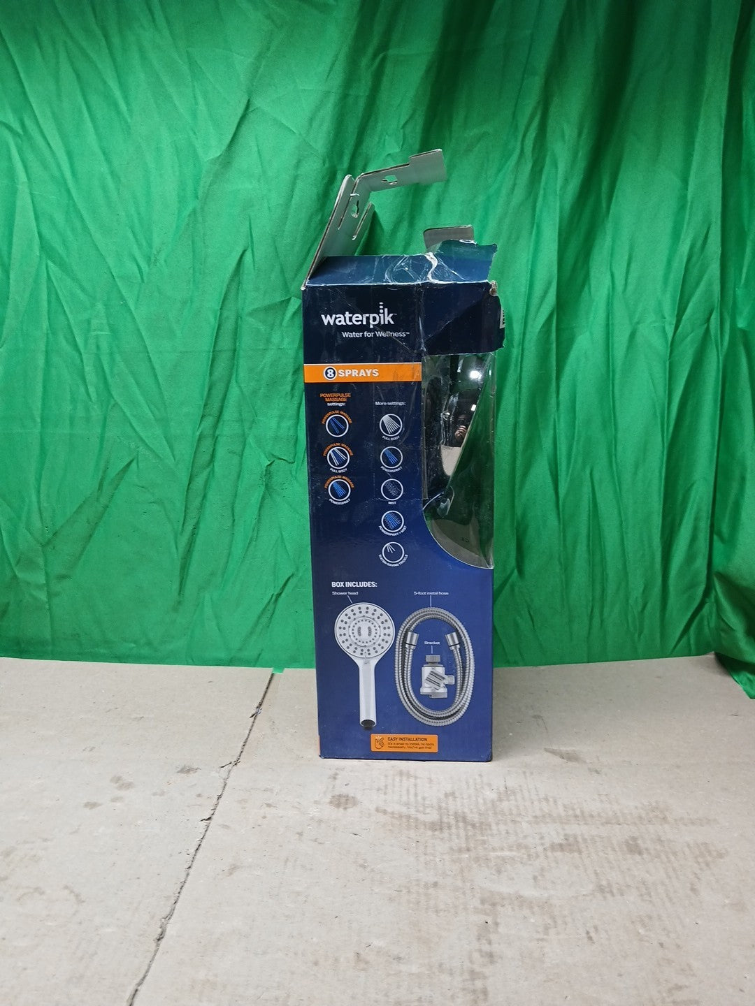 Waterpik 8-Spray Wall Mount Magnet Multi Height Handheld Shower Head 1.8 GPM