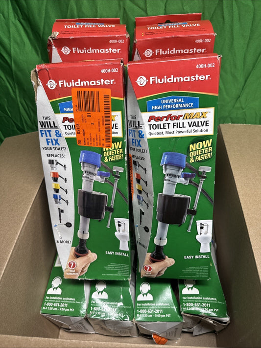 LOT OF 8 Fluidmaster 400H-002 Performax Universal Toilet Fill Valve