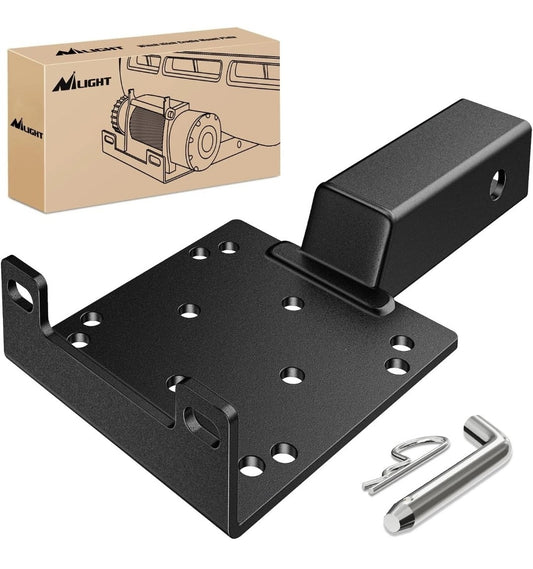 Nilight Universal Trailer Hitch Winch Mounting Plate 2" Trailer Hitch Receiver