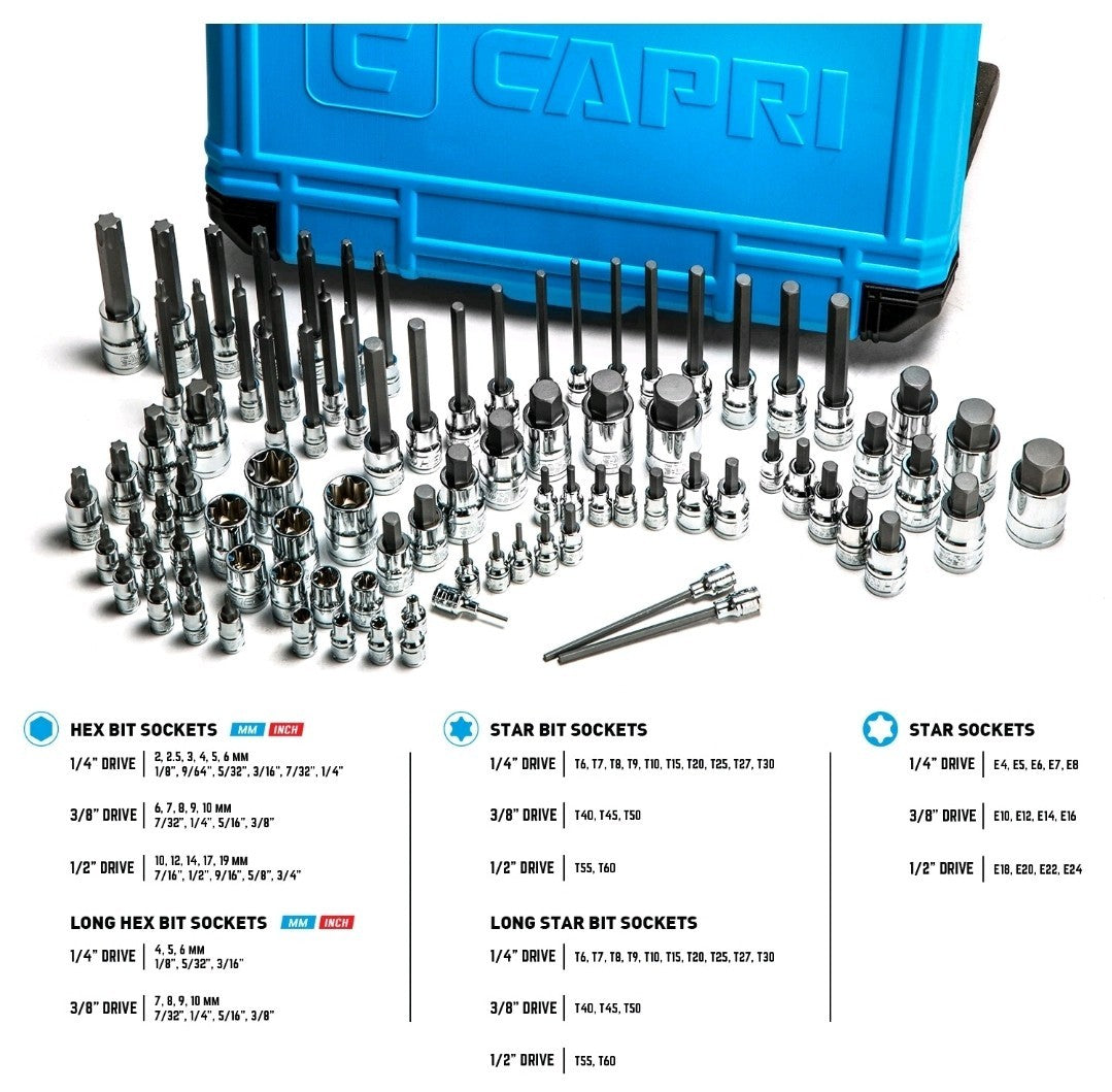 Capri Tools Master Bit Socket Set, Advanced Series, 88-Piece NEW
