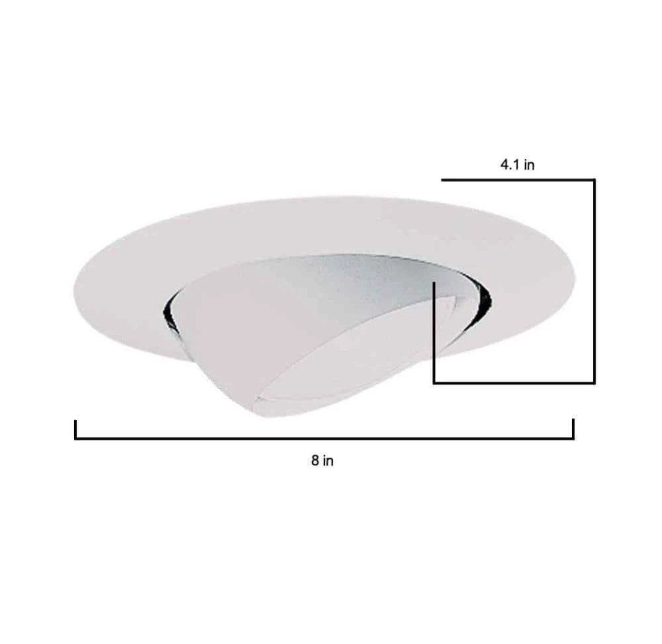 HALO 6" White Recessed Ceiling Light Trim with Adjustable Eyeball 6PK TRIM ONLY