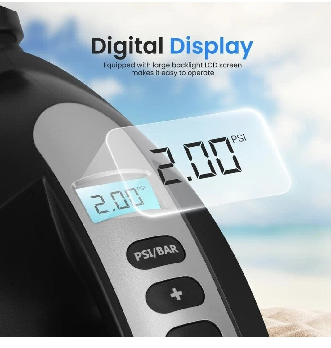 SereneLife Electric Air Pump for SUP Inflatables Quick Inflator SLPUMP20