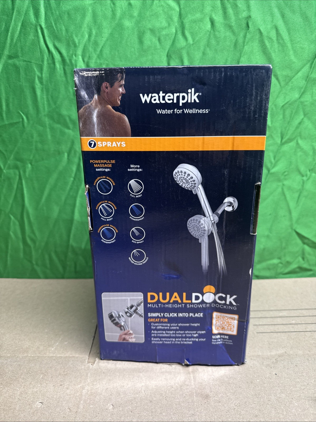 NOB Dualdock Multi-height 7spray wallmount handheld showerhead