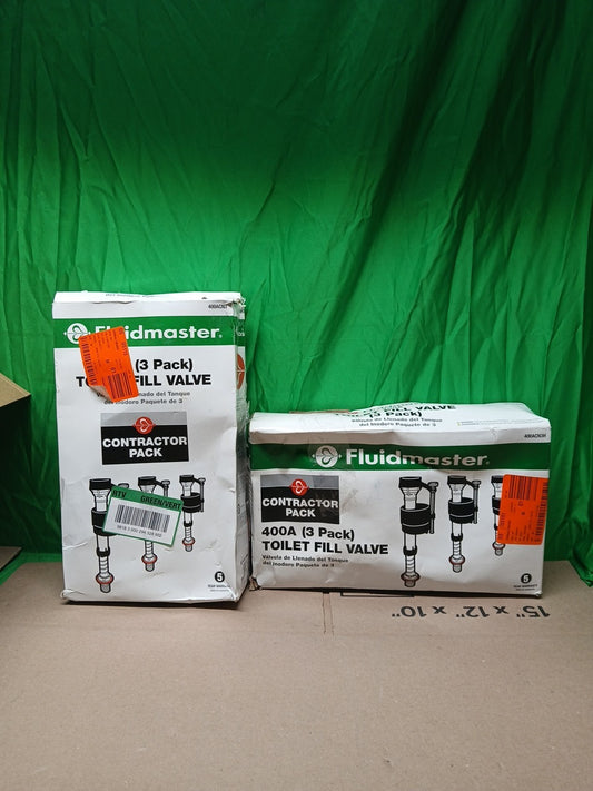400a Universal Toilet Fill Valve Kit Shank Adjust 9"-14" Fix Noisy Slow Fill 3PK